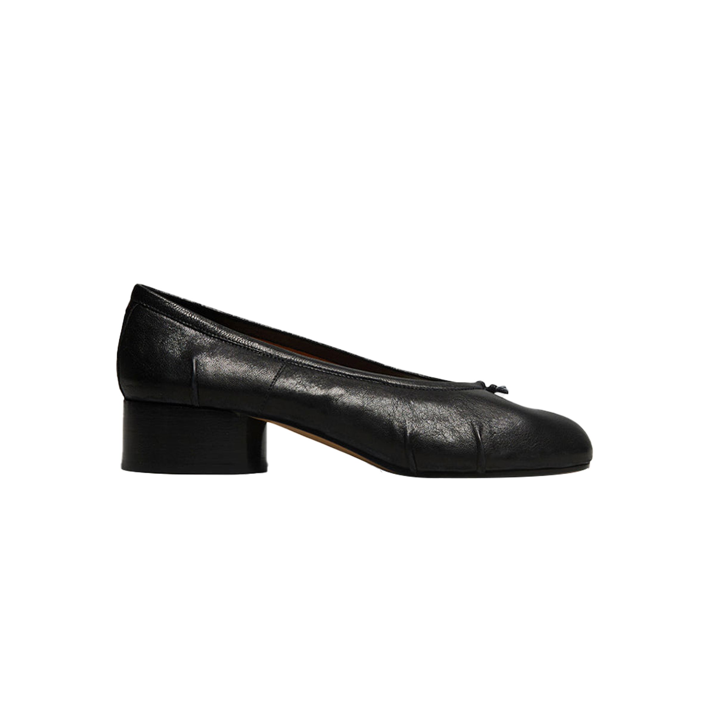 MAISON MARGIELA TABI HEELED BALLERINA IN BLACK S58WZ0128